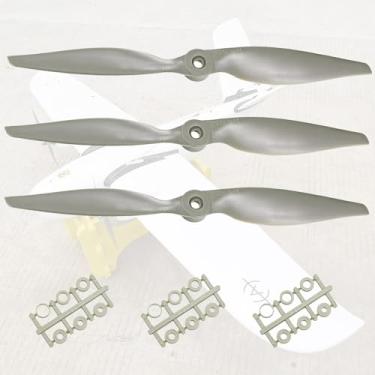 Imagem de LEPEVNEY 1050 CCW RC Propellers 10 x 5 Inch 2-Vane RC Vehicle Propellers Replacement with Adapter Rings for RC Airplane 3 Pcs