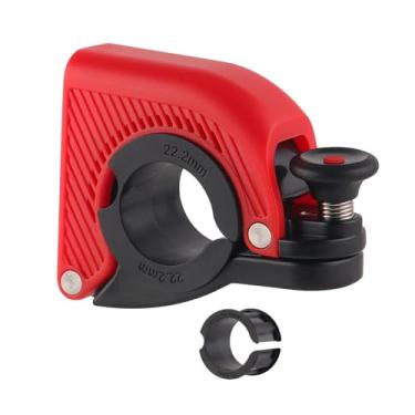 Imagem de IEUDNS Campainha de bicicleta para guidão de 22,2/25,4/31,8 mm, alarme de aviso, campainha de bicicleta com som alto para crianças, adultos, homens, Vermelho