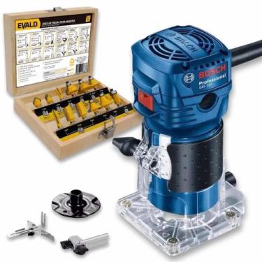 Imagem de Tupia 6mm para Laminado 160A 550W BOSCH com Jogo de Fresas 12 Peças 6m