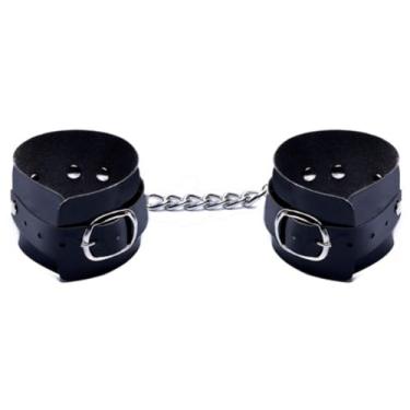 Imagem de Algema Bracelete Verniz Acessórios Eróticos Coloridos, Algemas Verniz Ajustáveis DX1012 (PRETO)