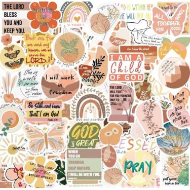Imagem de Adesivos Sesunbla Bible Inspirational Boho Christian 110 unidades