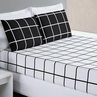 Imagem de Jogo De Lençol Queen 3 Peças 200 Fios Estampa Austin - Linda Casa, Pre