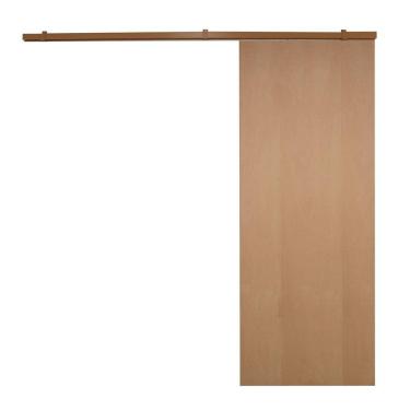 Imagem de Porta De Correr Verniz Com Kit Alumínio Marrom - 210x80