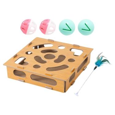 Imagem de Brinquedo Quebra-Cabeça para Gato | Arranhador Interativo para Animais de Estimação | Caixa de Brinquedo para Gatinhos de Interior,Para Exercício e Treino em Casa na Sala Quarto e