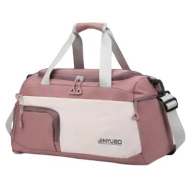 Imagem de Bolsa Mala De Mão 10kg Viagem Academia Bordo Grande Avião Alça ajustável Área Seca Área Molhada (Lilás)