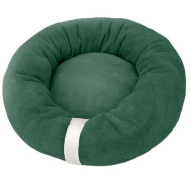 Imagem de Cama Gato e Cachorro Ninho Médio Nuvem Soft Macio Caminha Pet Lavável Donut Fundo Impermeável(Verde Musgo)