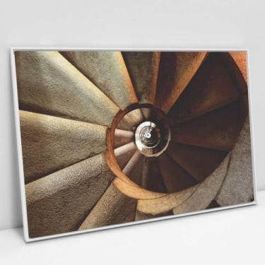 Imagem de Quadro Decorativo Arquitetura Escadas em tela Canvas - TaColado, 80 x 