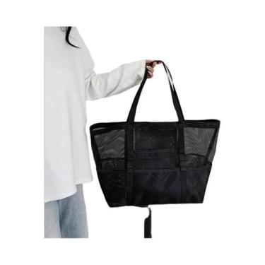 Imagem de Bolsa De Ombro Grande Em Malha Para Mulheres, Multi-bolsos, Grande Cap