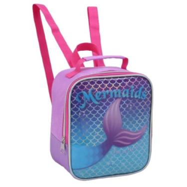 Imagem de Lancheira Térmica Sereia Meninas Infantil Escolar - Seanite