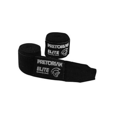 Imagem de Kit Luva De Boxe E Muay Thai + Bandagem Pretorian Elite, 10oz, Cinza e