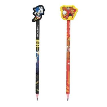 Imagem de Kit 2 Lápis Sonic Oficial Para Escrita Divertida Infantil - Leo&Leo