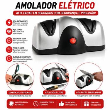Imagem de Afiador Elétrico De Facas Tesoura Amolador Profissional 110v Alltech A