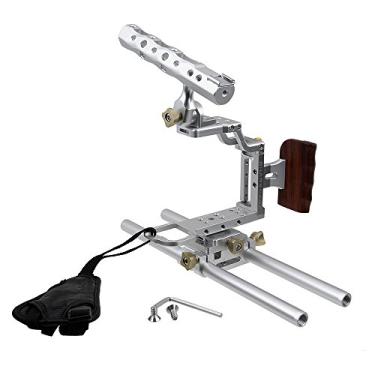 Imagem de Fotodiox Pro Cinema Silver Sharkcage para câmeras Sony a7-Series (a7, a7R, a7S) - Skeleton Housing, Protective Video Cage