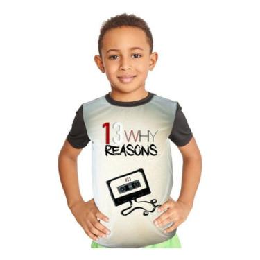 Imagem de Camiseta Infantil 13 Reasons Why Fita K7 Ref:504 - Smoke