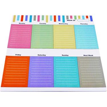 Imagem de 4A Agenda semanal/agenda mensal, notas autoadesivas, 28 x 25 cm, tamanho grande, 52 folhas/bloco, 1 bloco/pacote, 4A 6533