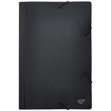 Imagem de Pasta Aba Elástica Plástica Oficio Linha Black, Acp, Preto, Pacote de 10