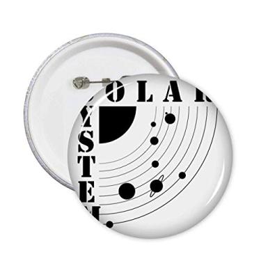 Imagem de Emblema de trajetórias planetárias locais para sistema solar, emblema, acessórios, decoração, 5 peças