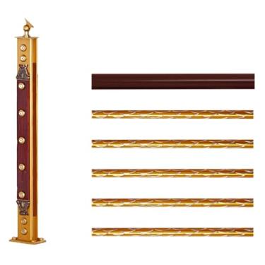 Imagem de Flexível Corrimões para degraus ao ar livre liga de alumínio e magnésio corrimão de transição simples trilhos interiores degraus para hotel villa Espesso