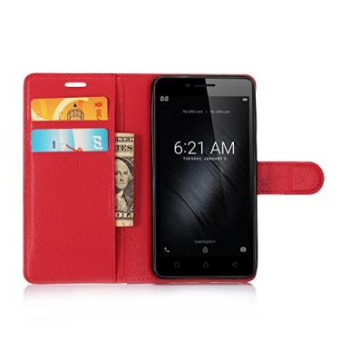 Imagem de Capa carteira Lenovo K10E70, capa carteira flip de couro PU premium com compartimento para cartão, suporte e fecho magnético [capa interior à prova de choque de TPU] Compatível com Lenovo K10E70