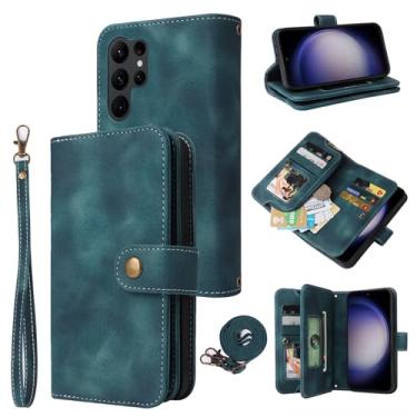 Imagem de Dibosom Capa carteira compatível com Samsung Galaxy S23 5G com alça transversal multifuncional flip suporte para cartão de crédito capa para celular S 23 23S GS23 G5 SM-S911U 6,1 polegadas meninas