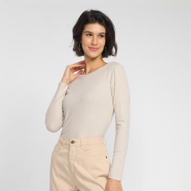 Imagem de Blusa Lunender Canelada Tracy Manga Longa Feminina-Feminino