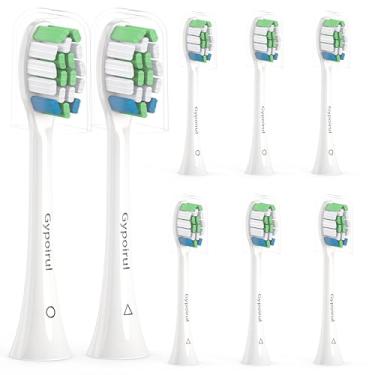 Imagem de Gypoirul Cabeças de substituição de escova de dentes compatíveis com cabeças de substituição Philips Sonicare, cabeça de escova elétrica para 4100 5100 6100 9023 W, controle ideal de placa, pacote com