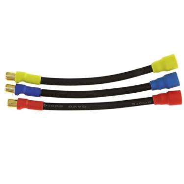 Imagem de Substituição 6,5 mm macho para conector bala fêmea de 8 mm adaptador de fio de extensão 10AWG 4,9 polegadas para motor RC e ESC