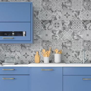 Imagem de Adesivo Vinílico Cozinha Impermeavel Azulejo Moderno Cinza2 - Open Sta