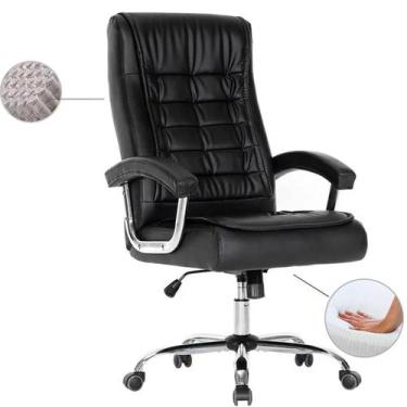 Imagem de Cadeira De Escritório Presidente Monique Big Preta Molas - Tesla Store