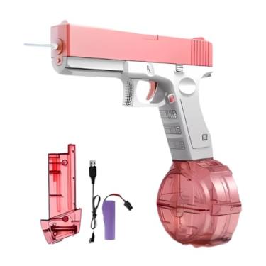 Imagem de Arma Água Elétrica Automática 2 Pente Carregável ROSA