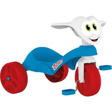 Imagem de Triciclo Zootico Assento Anatômico Bandeirante, Azul, Vermlho, Branco