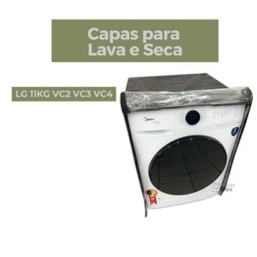 Imagem de Capa lava e seca lg 11kg vc2 vc3 vc4 transparente flex - Capas Flex, M