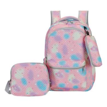 Imagem de Kit Mochila Infantil Resistente Estojo Lancheira Escolar Top - Alwy, L