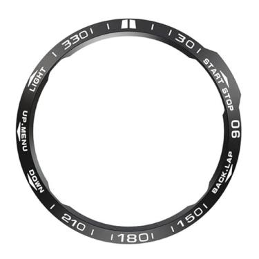 Imagem de ANZOAT Aço para Garmin Fenix 7 7X Anéis de Moldura de Safira Adesivo Antiarranhões Capa de Metal Protetora Acessórios de Relógio Escala Mostrador Anel (Preto, Para Fenix 7X)
