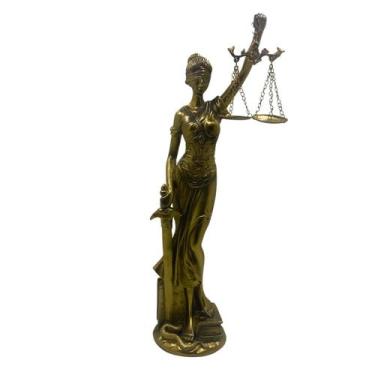 Imagem de Figura Decorativa Estatueta Dama Da Justiça 42 X 13 X 13 Cm - MARTINS 