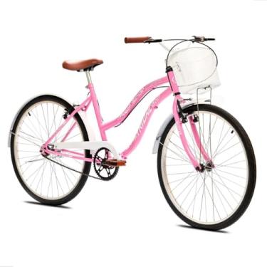 Imagem de Bicicleta Aro 26 Feminina Retrô Tridal Beach com Freios V-Brake (rosa)