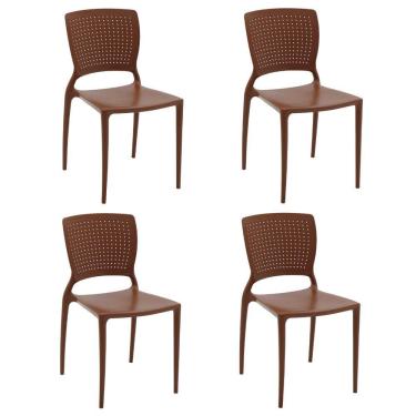 Imagem de Kit 4 Cadeiras Safira Terracota Tramontina 92048/242