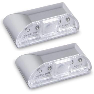 Imagem de Luz de fechadura doméstica operada por bateria com sensor automático de luz detector de movimento com 4 lâmpadas LED para orifício de chave/fechadura de porta cozinha corredor escada (pacote com 2)