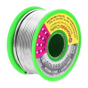 Imagem de Mandala Crafts Fio De Solda Sem Chumbo Cobre E Estanho Com Fluxo - Núcleo Resina 100G 0,6Mm Para Eletrônicos, Sn99,3 Cu0,7 Pcb Elétrico