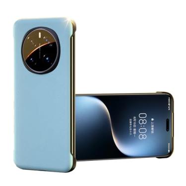 Imagem de HAOMRIYL Capa fina para Honor Magic 7 Pro/7, capa de proteção à prova de choque de couro sem borda minimalista Business Shell, azul, 7Pro