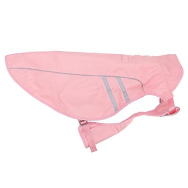 Imagem de Capa de chuva para cães, à prova de vento, faixa refletiva, abertura traseira, colete confortável para cães pequenos, médios e grandes (G)