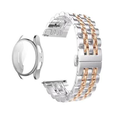 Imagem de Pulseira De Aço Inoxidável Para Samsung Galaxy Watch 40 44mm Com Prote