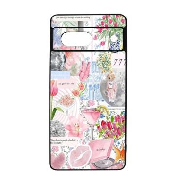 Imagem de qizjio Coquette Capa de telefone colagem à prova de choque bonita estética capa de telefone para Google Pixel 7