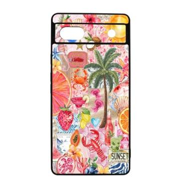 Imagem de qizjio Capa de telefone de verão à prova de choque com colagem protetora para Google Pixel 6A