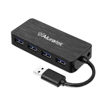 Imagem de Aluratek Hub USB 3.0 de 4 portas com adaptador de alimentação (AUH1304F)