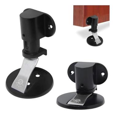 Imagem de Prendedor Trava Fixador Porta Magnético Imã Inox Ajust Preto