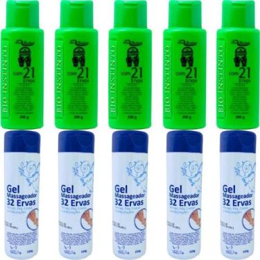Imagem de Kit 5 Gel Detonador Com 21 Ervas + 5 Gel 32 Ervas Pernas - Bio Instint