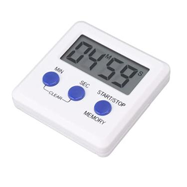 Imagem de aqxreight Temporizador Digital Com Display LCD - Alarme Design Compacto para Exercícios de Cozinha Em Casa, Cozinha, Escritório e - Suporte Magnético Versátil e Orifício para Pendurar - Temporizador