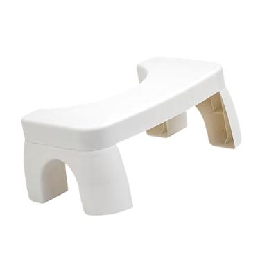 Imagem de Mingzhe Banqueta para Pés Penicos para Banheiro, Evita Escorregões, Melhora a Postura, Banqueta Penica de Cócoras PP Escritório (Branca)