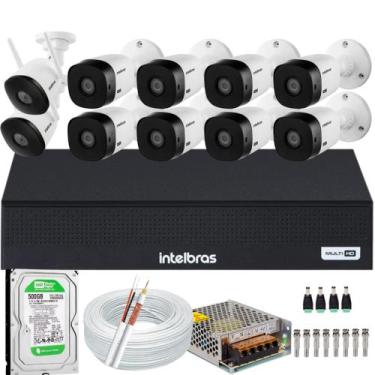 Imagem de Kit 8 Câmeras Intelbras 1120b Dvr 4 Canais 1008c 500gb + 2 Câmera De V